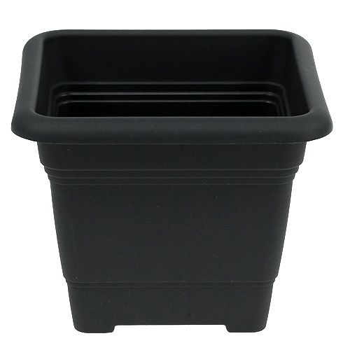 Floristik24 Vaso “Nora” 33 cm x 33 cm H26 cm antracite 1 pezzo
