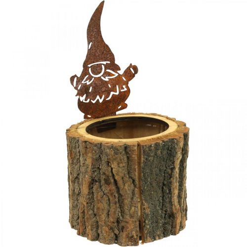 Prodotto Vaso da fiori fioriera in legno effetto legno imp arrugginito H24cm