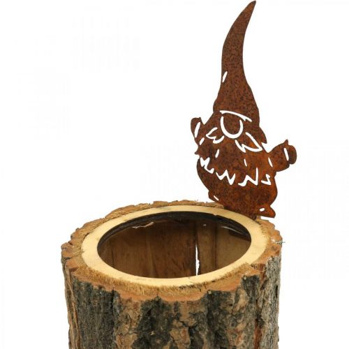 Prodotto Vaso da fiori fioriera in legno effetto legno imp arrugginito H24cm