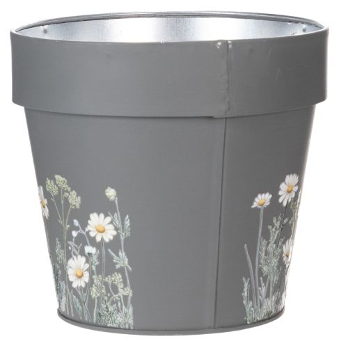 Prodotto Vaso da fiori con delicato motivo di fiori selvatici, pratico da usare su balcone o terrazza, 15 cm, 3 pezzi