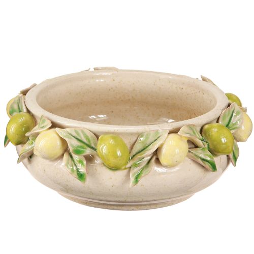 Prodotto Ciotola in ceramica con limoni – Ciotola decorativa mediterranea per tavola e cucina Ø21,5cm H8,5cm