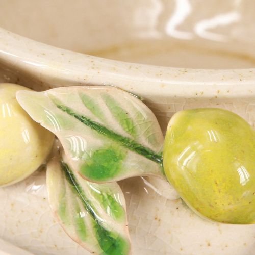 Prodotto Ciotola in ceramica con limoni – Ciotola decorativa mediterranea per tavola e cucina Ø21,5cm H8,5cm