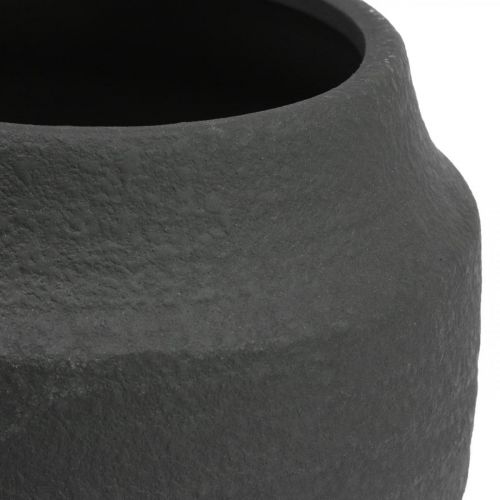 Prodotto Fioriera Vaso da fiori in ceramica nera Ø23cm H19.5cm