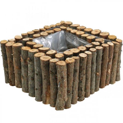 Prodotto Vaso per piante quadrato rami di betulla naturale 14,5/20 cm set di 2