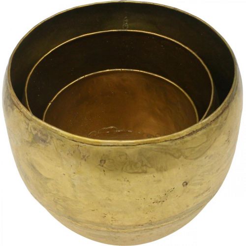 Prodotto Vasi decorativi vasi in metallo effetto ottone Ø17,5/15/13 cm set di 3
