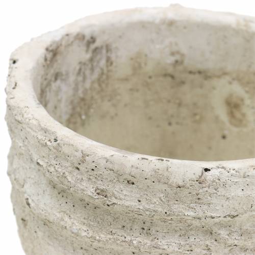 Floristik24 Portavaso bianco antico Ø12,5cm H11cm 2 pezzi