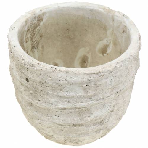 Floristik24 Portavaso bianco antico Ø12,5cm H11cm 2 pezzi
