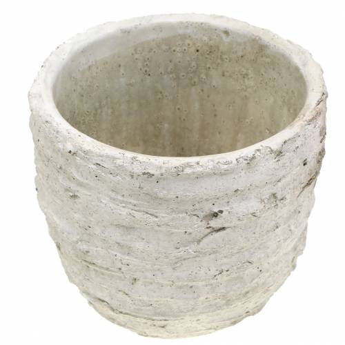 Floristik24 Portavaso bianco antico Ø14,5cm H13cm