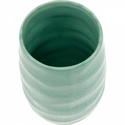 Floristik24 Vaso in ceramica ondulato, decoro vaso, vaso in ceramica H20cm