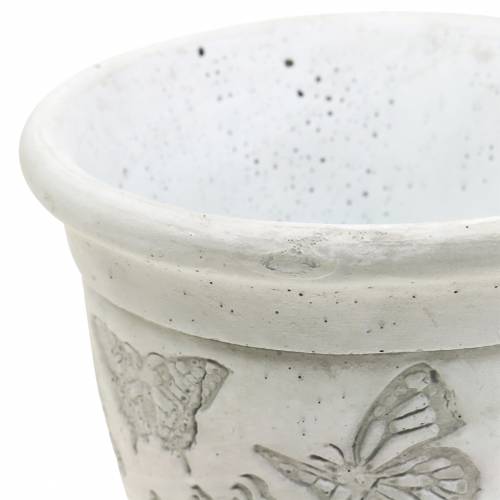 Floristik24 Vaso portavaso con farfalle Ø12.5cm H13cm 2 pezzi