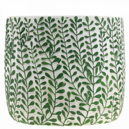 Floristik24 Fioriera con viticci, fioriera in ceramica, fioriera, aspetto cemento Ø20,5 cm H17,5 cm