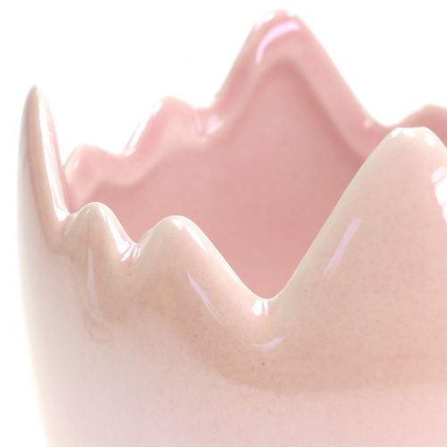 Floristik24 Vaso da fiori guscio d'uovo madreperla rosa Ø11cm H11cm 2 pezzi