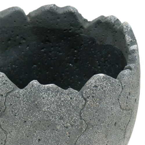 Floristik24 Portavaso in cemento guscio d&#39;uovo Ø14,5cm 15cm 2 pezzi