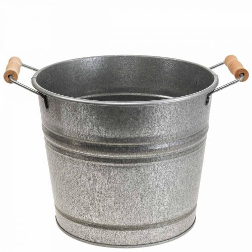 Prodotto Fioriera fioriera secchio decorativo vintage in metallo Ø22cm H20cm