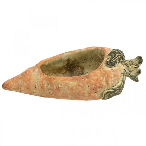 Prodotto Carota decorativa, decorazione in cemento per piantare, Pasqua, vaso per piante di carote, decorazione primaverile L28cm