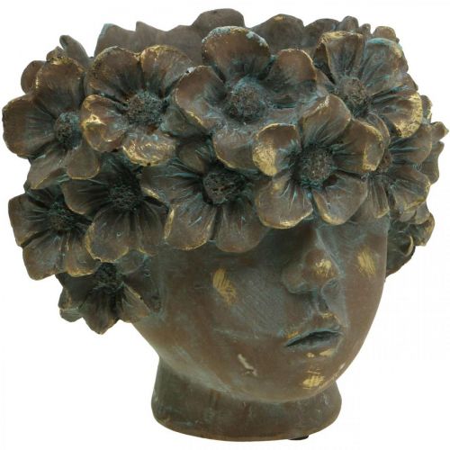 Vaso per piante busto vaso per fiori ragazza con viso H19cm