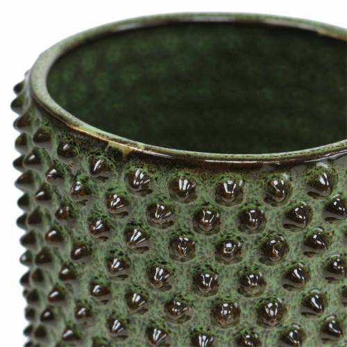 Floristik24 Fioriera verde, marrone Ø7,5 cm H8 cm 4 pezzi