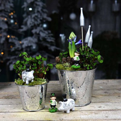 Prodotto Vaso con motivo a fiocchi di neve Ø16,5 cm H14,5 cm 1 pz