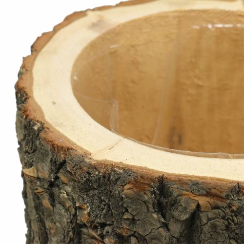 Floristik24 Portavasi in legno di olmo Ø16-18cm H15cm