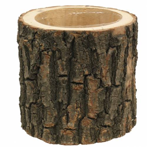 Floristik24 Portavasi in legno di olmo Ø16-18cm H15cm