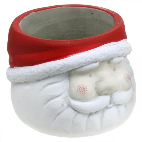 Floristik24 Fioriera Babbo Natale vaso da fiori Natale in cemento H10cm 2 pezzi