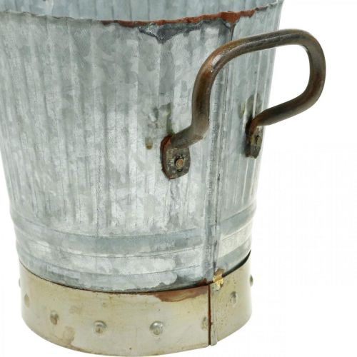 Prodotto Fioriera in metallo con manici decorazione vintage Ø26/20/17cm set di 3