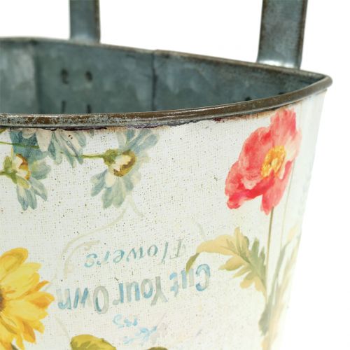 Floristik24 Portavaso con disegno floreale da appendere H14,5cm