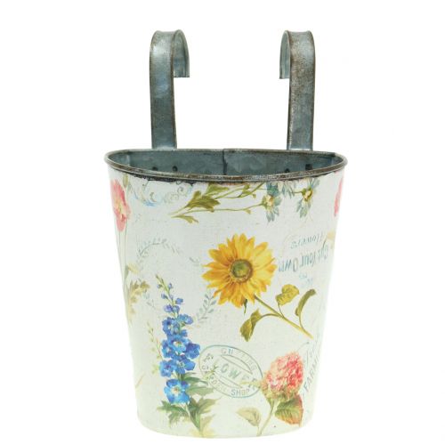 Floristik24 Portavaso con disegno floreale da appendere H14,5cm