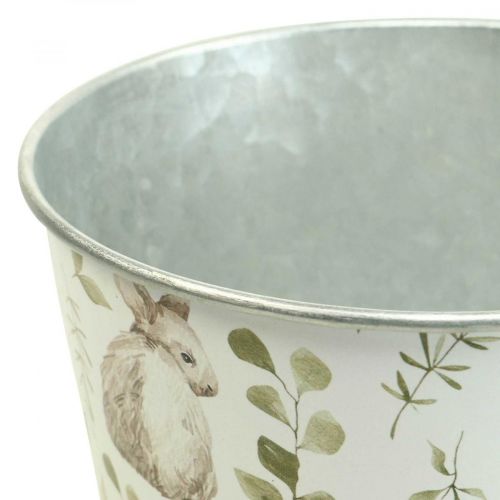 Floristik24 Vaso da fiori Bunny Vaso pasquale in metallo Ø14cm H12,5cm