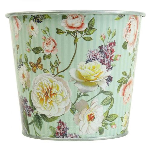 Floristik24 Vaso per fiori rose fioriera in metallo estate Ø12cm H10.5cm