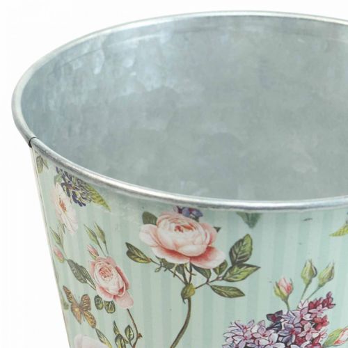Floristik24 Vaso per fiori rose fioriera in metallo estivo Ø14cm H12,5cm