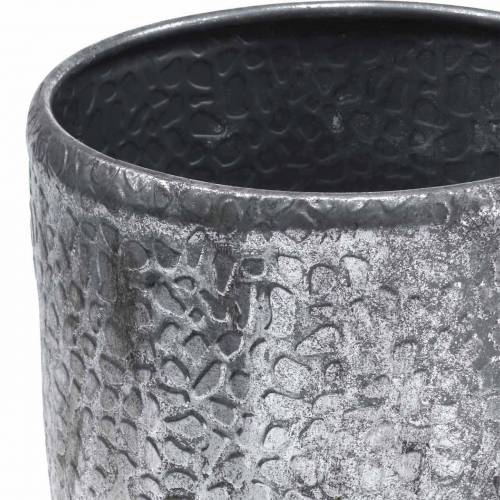 Floristik24 Cachepot in argento zinco antico Ø22 / 26 / 30cm, set di 3