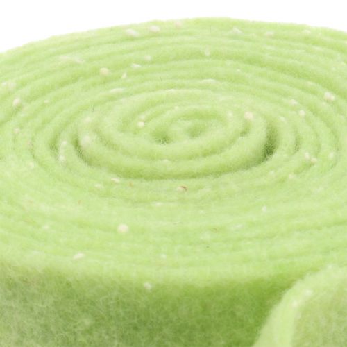 Floristik24 Nastro adesivo in feltro verde con puntini 15cm x 5m