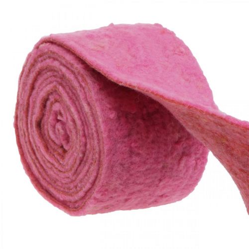Nastro in feltro, nastro per vasi, feltro di lana rosa, arancio screziato 15cm 5m