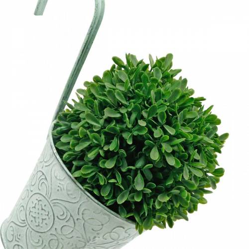 Floristik24 Vaso da fiori per appendere vaso per piante effetto vintage verde bianco lavato Ø11,5 cm
