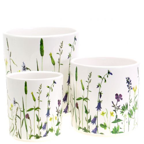 Floristik24 Design vaso da fiori Ø12 / 10 / 8cm set di 3