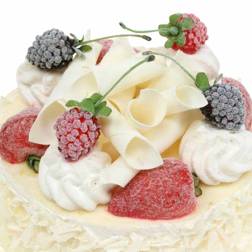 Floristik24 Torta alla crema artificiale con frutti di bosco Ø15cm H11.5cm
