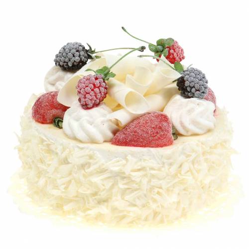 Floristik24 Torta alla crema artificiale con frutti di bosco Ø15cm H11.5cm