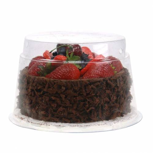 Floristik24 Torta alla crema di cioccolato artificiale Ø15cm H11,5cm