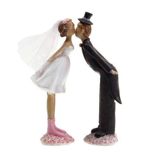 Floristik24 Figura di torta sposi baciare 18 cm