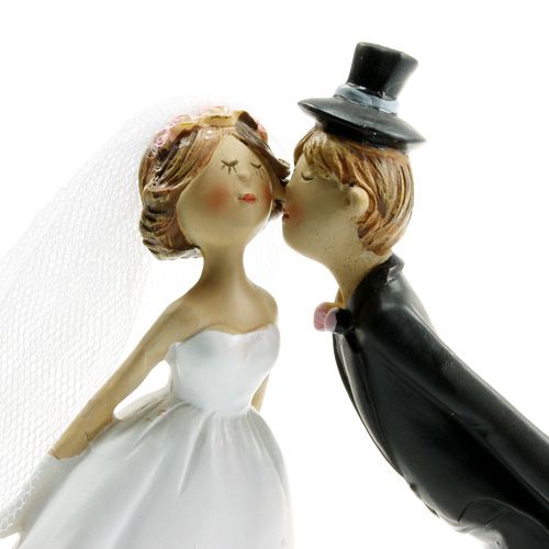 Floristik24 Figura di torta sposi baciare 18 cm