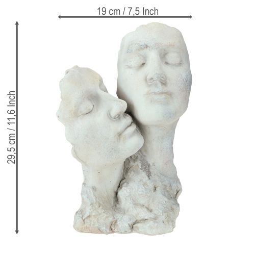 Prodotto Coppia di amanti in pietra con busto in pietra H29,5cm