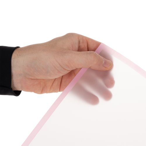 Pellicola trasparente rosa opaca, resistente all'acqua, per fioristi, 57 cm, ritagliabile su misura per bouquet, 20 pezzi. | Floristik24.it