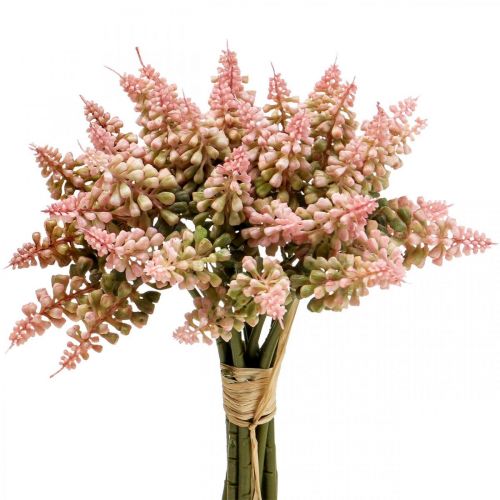 Floristik24 Giacinto d&#39;uva giacinto artificiale rosa 28 cm 12 pezzi a grappolo