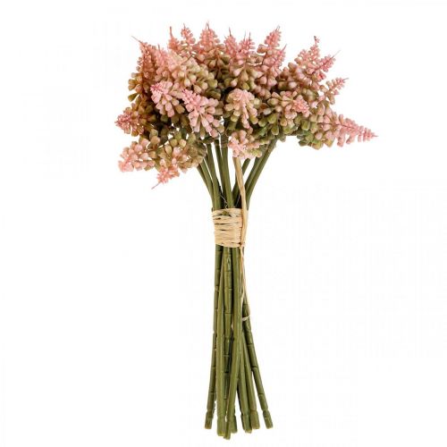 Floristik24 Giacinto d&#39;uva giacinto artificiale rosa 28 cm 12 pezzi a grappolo