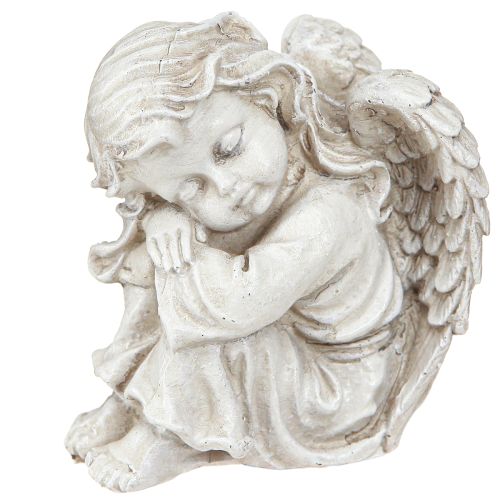 Prodotto Angelo in lutto seduto figura decorativa crema 6,5×5×7,5cm 2 pezzi