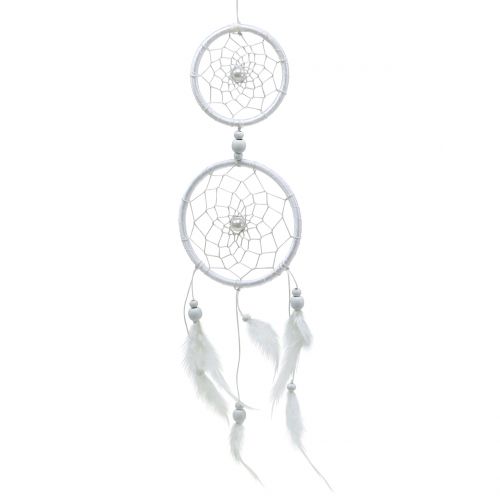 Floristik24 Acchiappasogni con piume bianche 50cm 2 pezzi