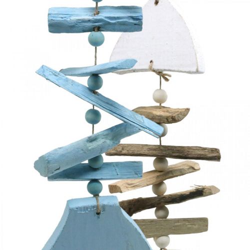 Floristik24 Decorazione marittima con pesce in legno galleggiante da appendere, set da 30 cm, composto da 2 pezzi