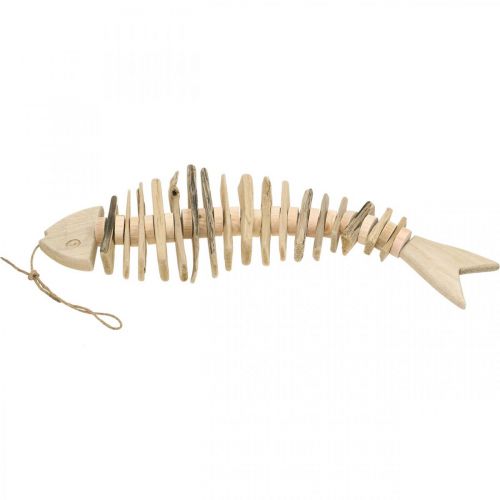 Floristik24 Deco pesce legni naturali, decorazione estiva per appendere marittimi L59cm