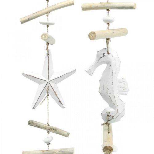 Floristik24 Decorazione marittima ghirlanda decorazione per finestre in legno galleggiante 72/78 cm set di 2